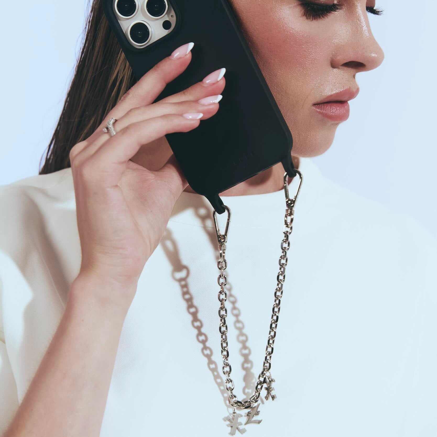 Custom Phone Chain Silver