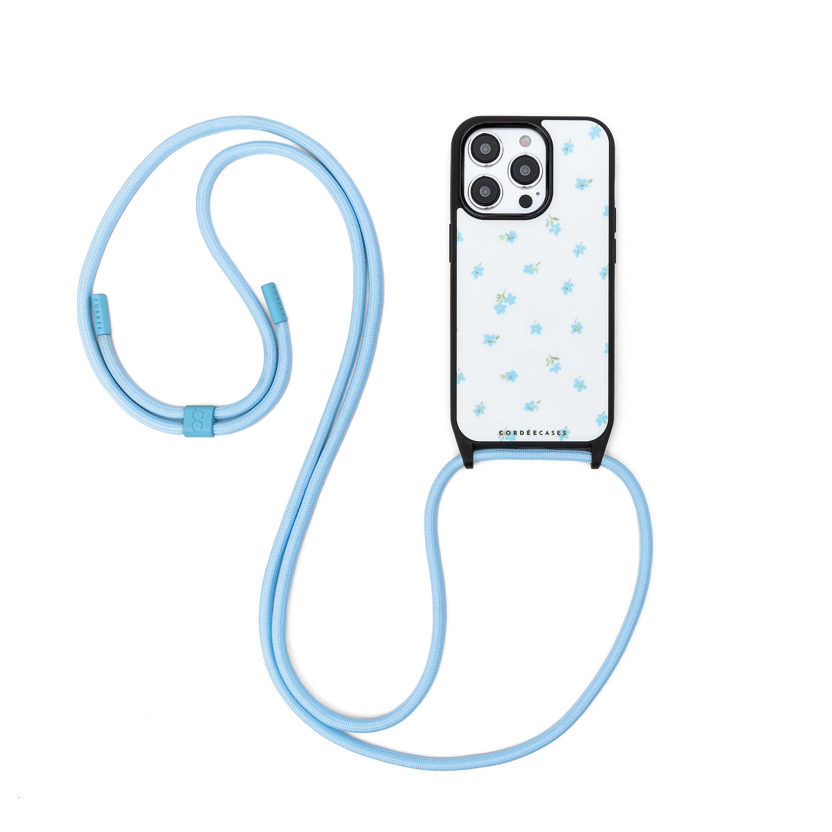 Cairo Phone Strap Set Floral Powder Blue