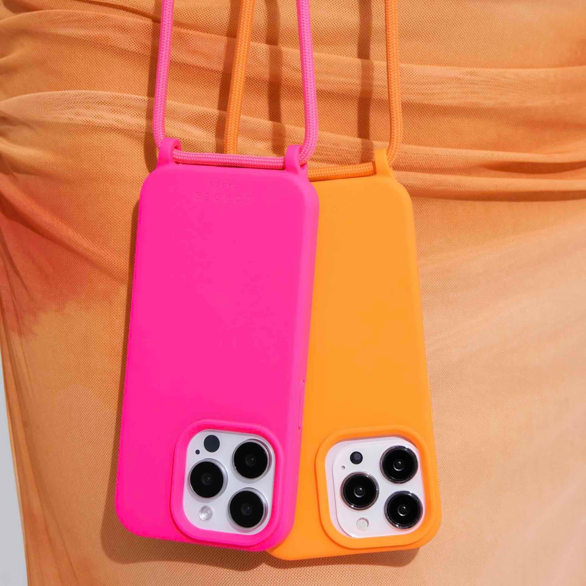 Cairo Phone Strap Set Neon Pink - Cordée Cases