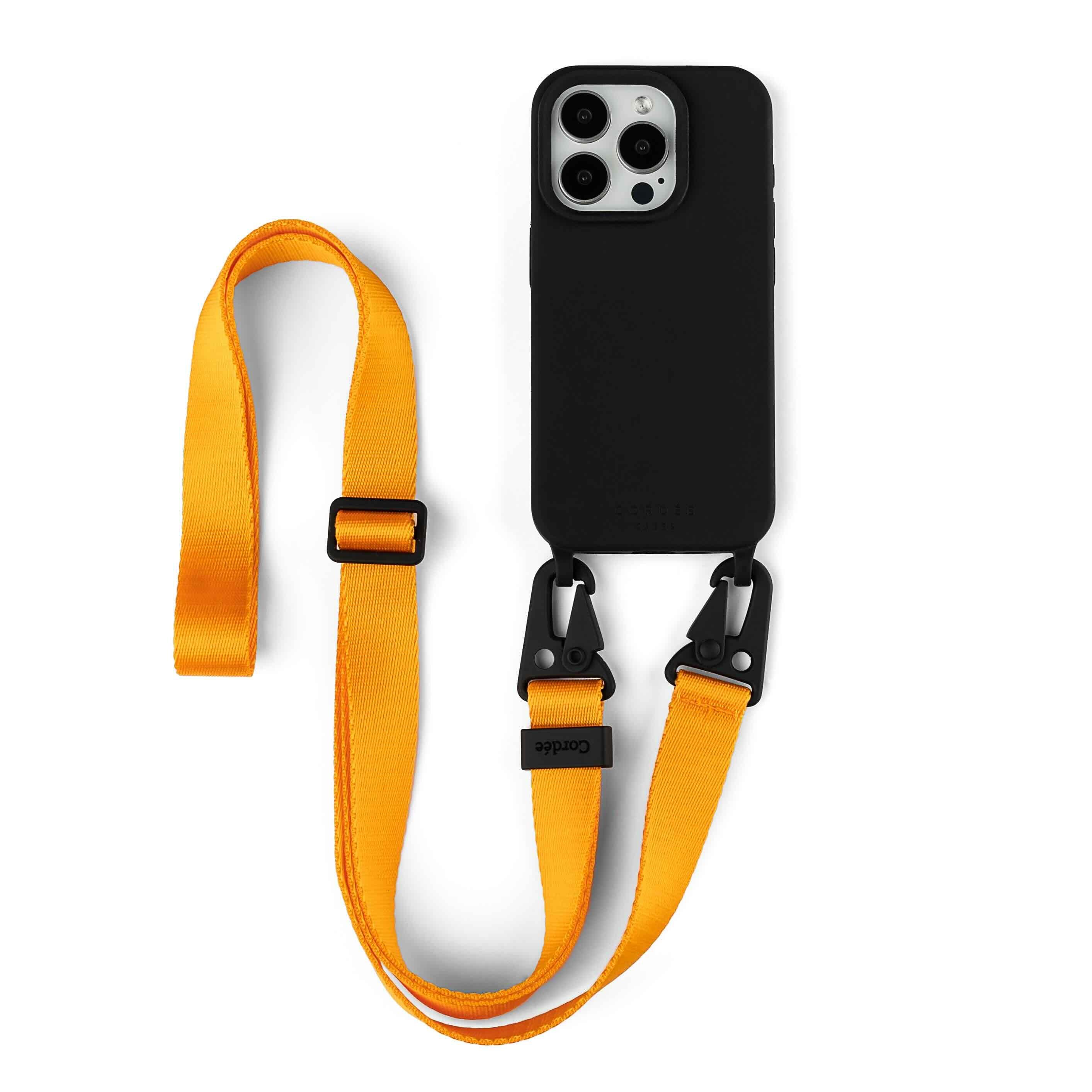Carabiner Phone Strap Set Black/Orange