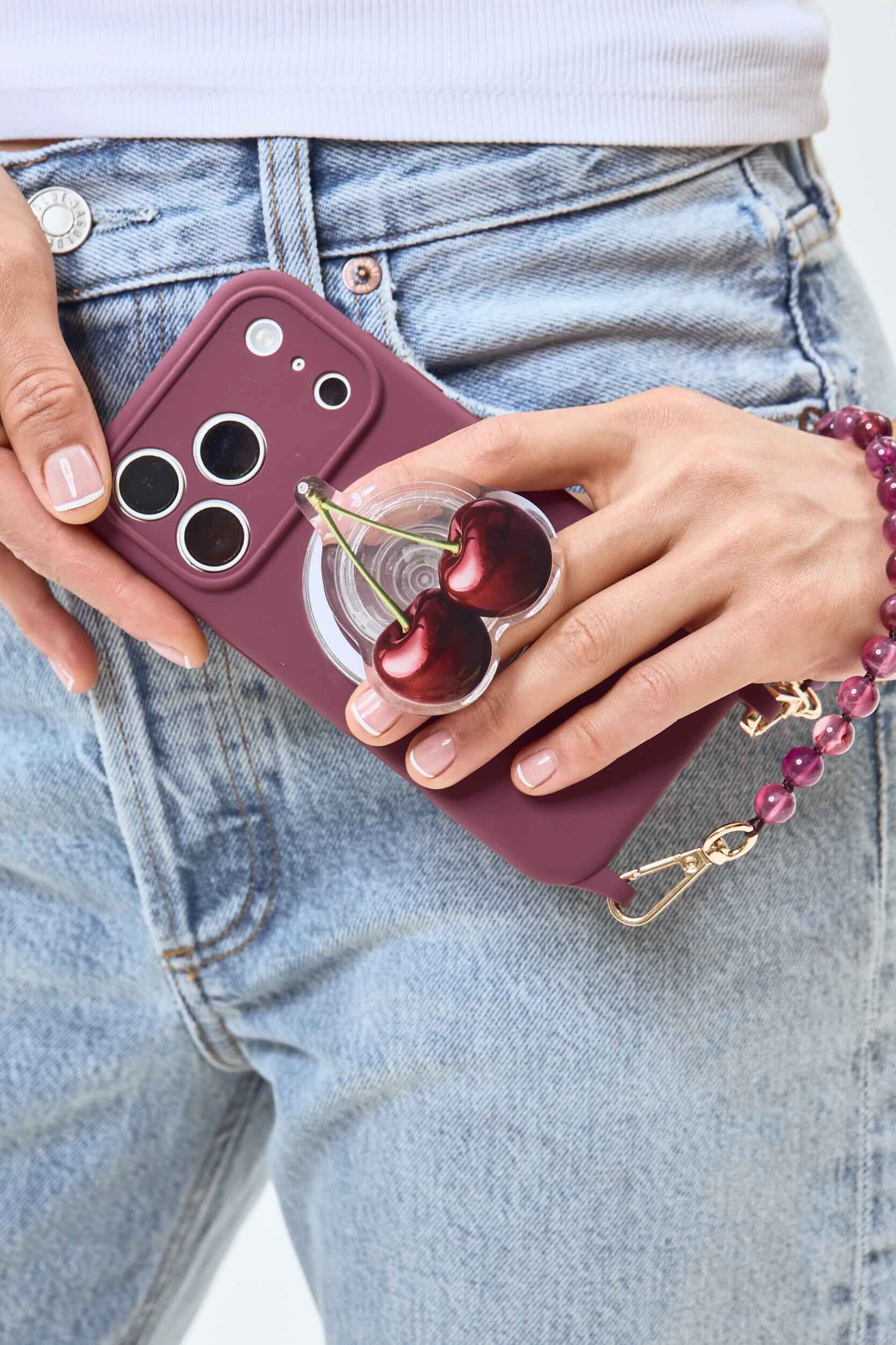 Cherry Magnetic Phone Grip