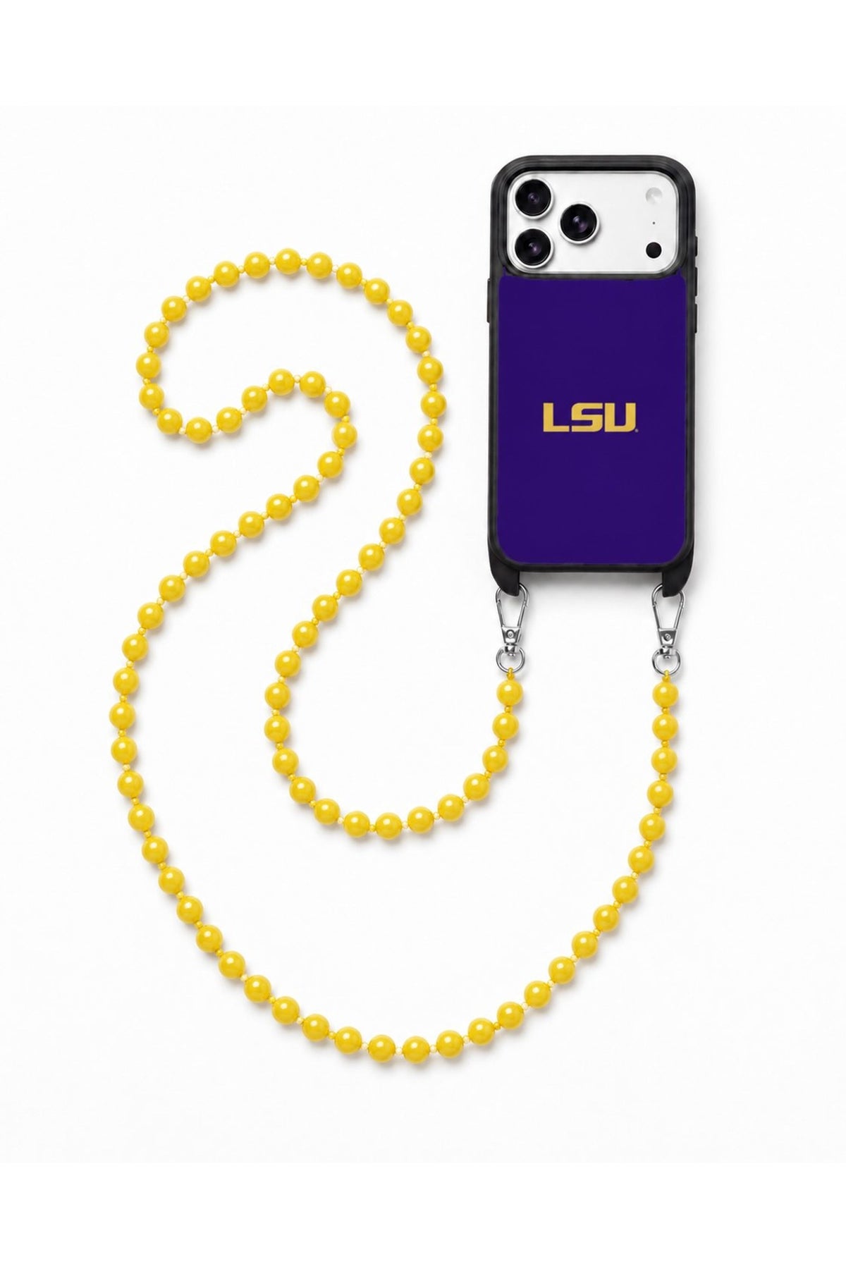Louisiana State University Crossbody Phone Chain Set Yellow