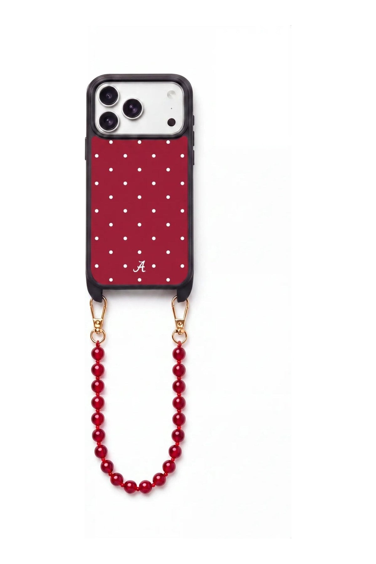 University of Alabama Phone Wristlet Set Red Polka Dot