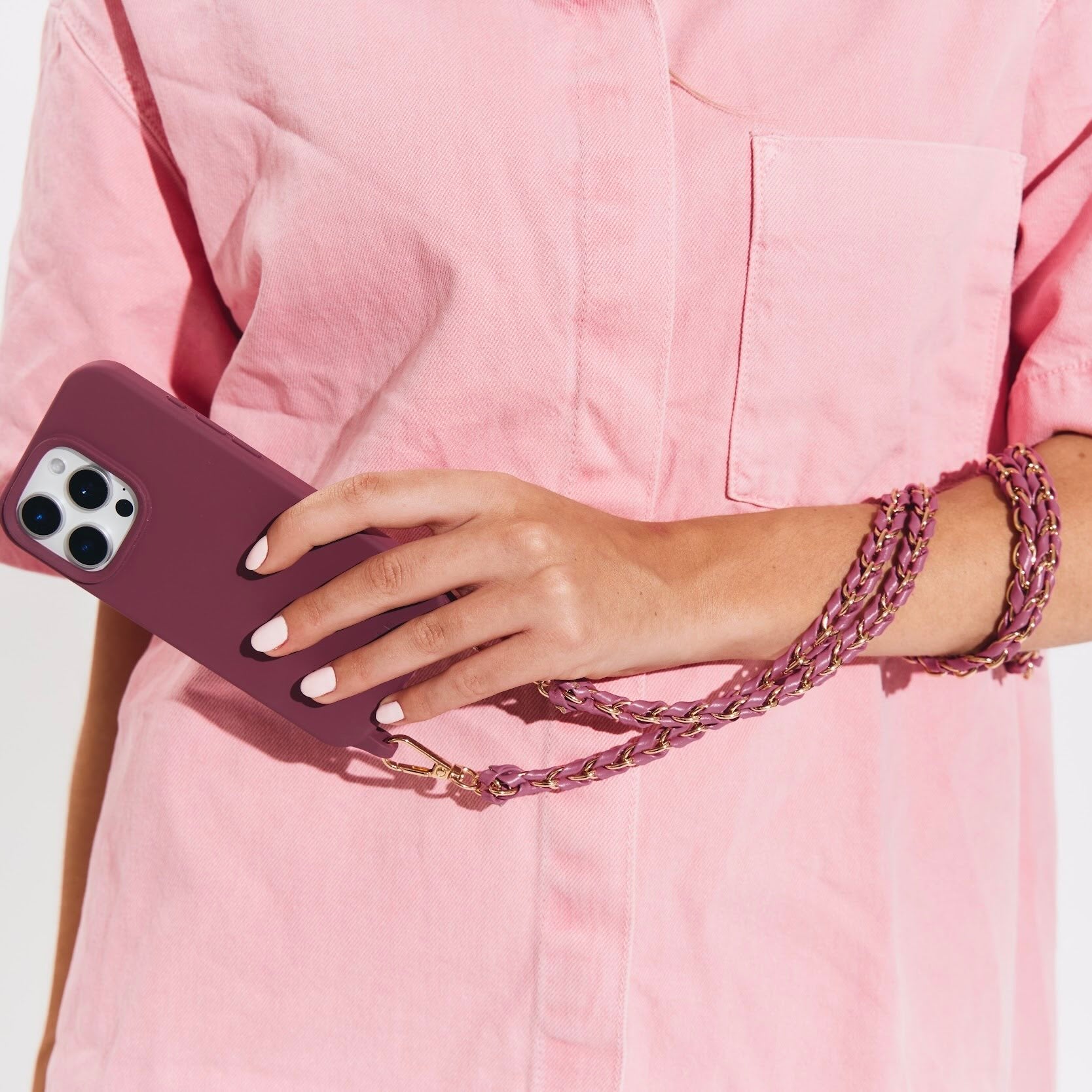Emi Phone Chain Berry Burgundy