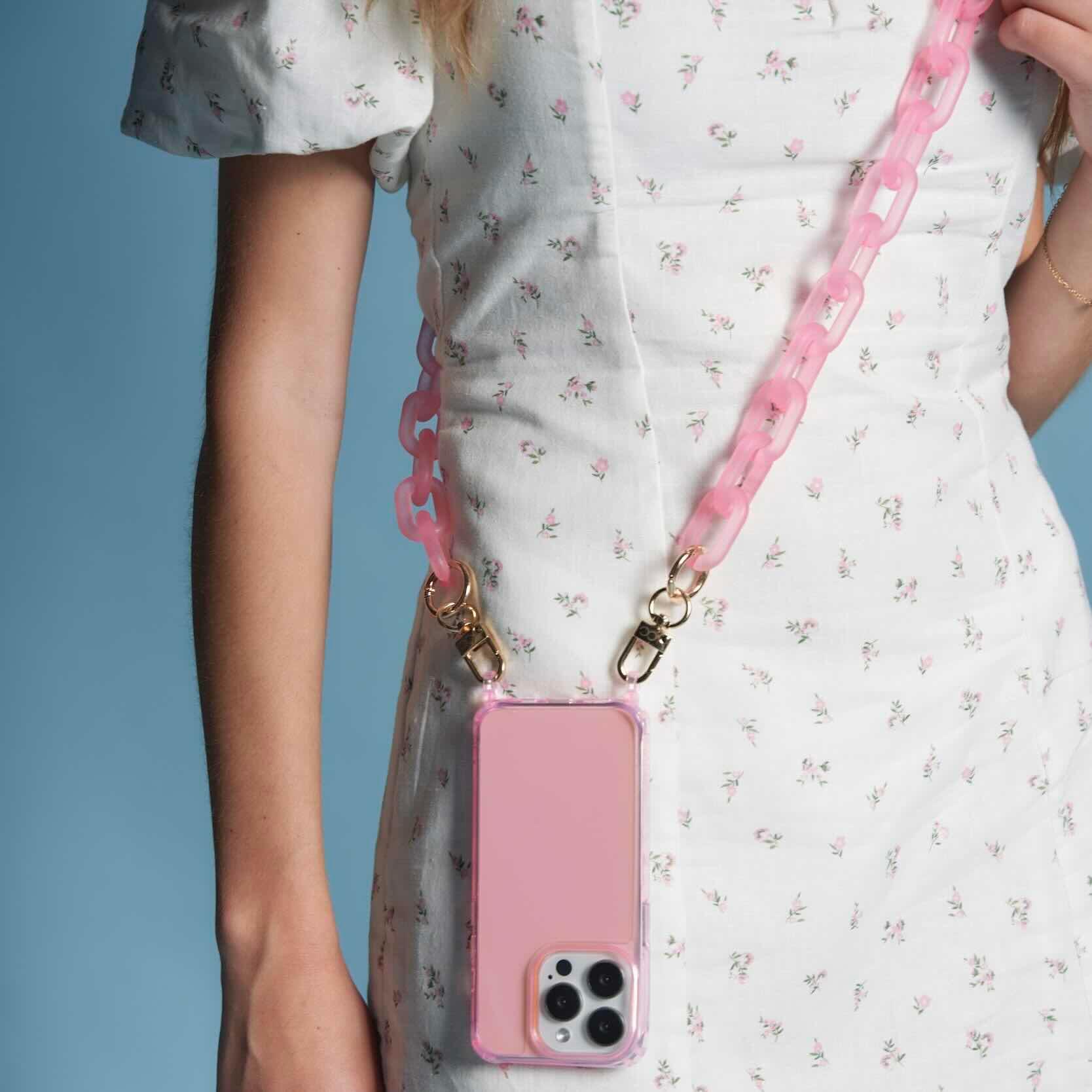 Icy Phone Chain bubblegum - Cordée Cases