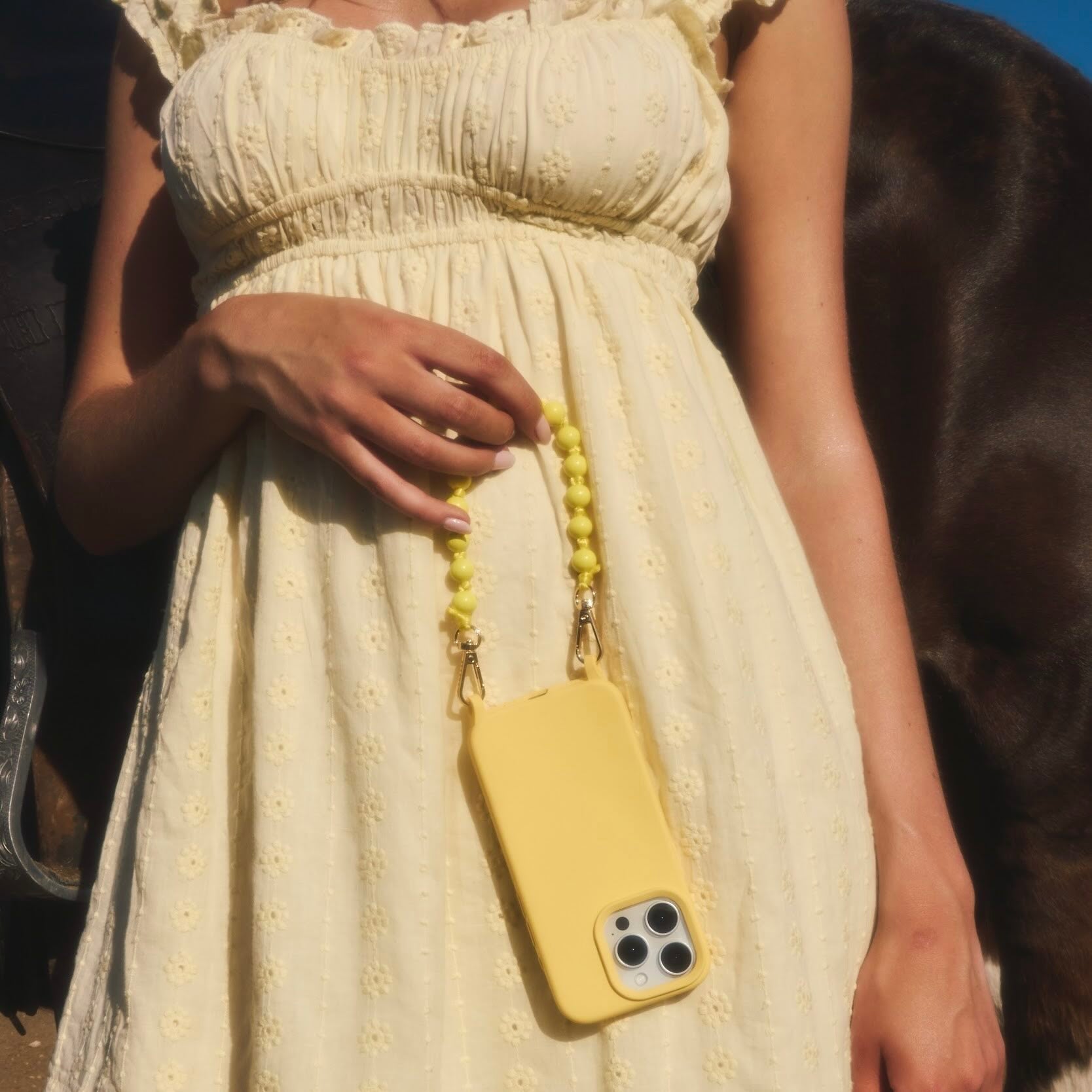 Ophelia Phone Wristlet Set Butter Yellow