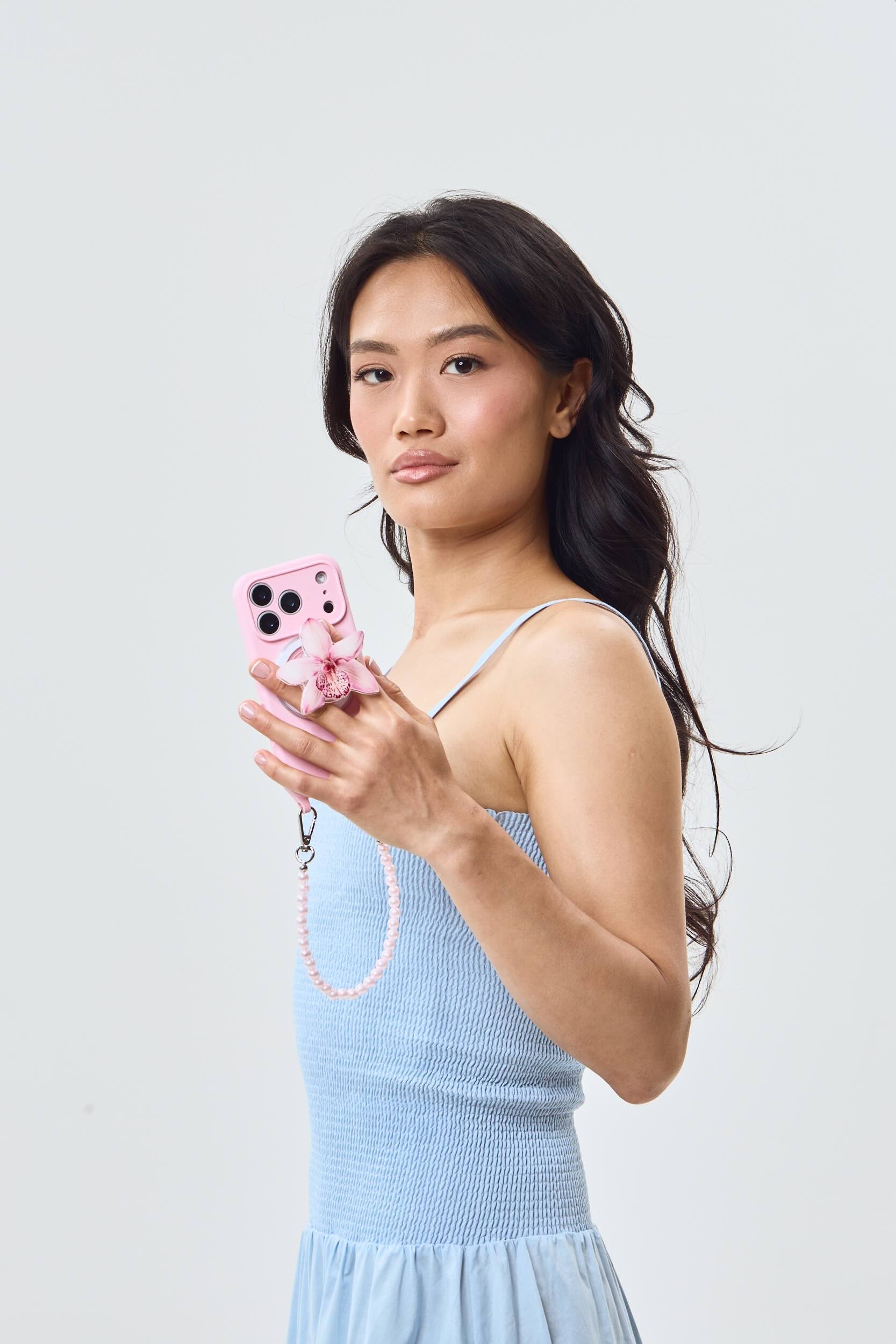 Pink Orchid Magnetic Phone Grip