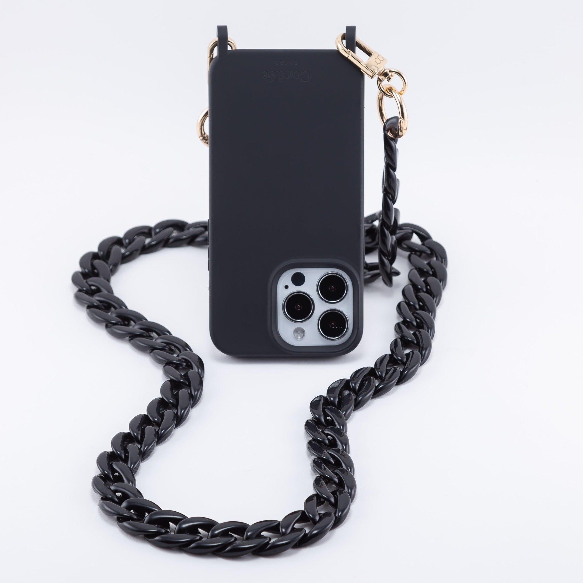 Curby Phone Chain Black - Cordée Cases