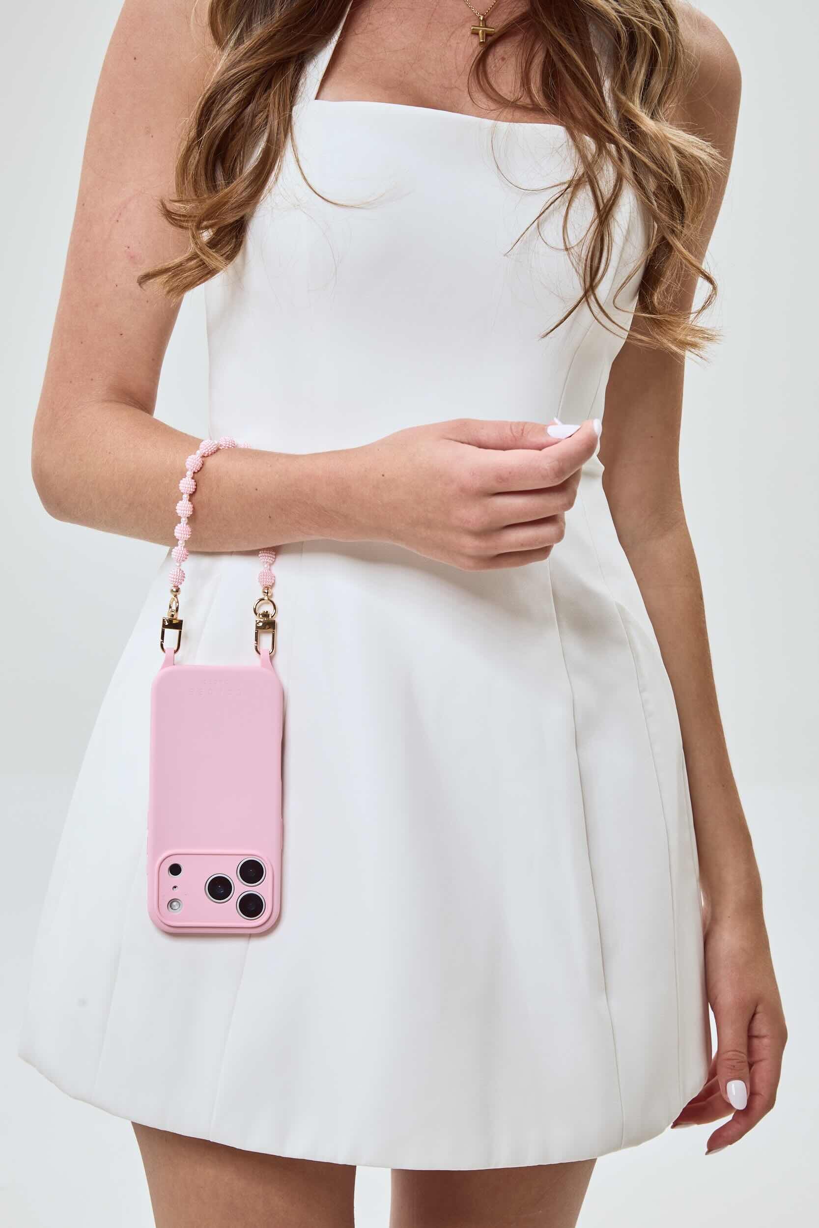 Berry Phone Chain Set Blush