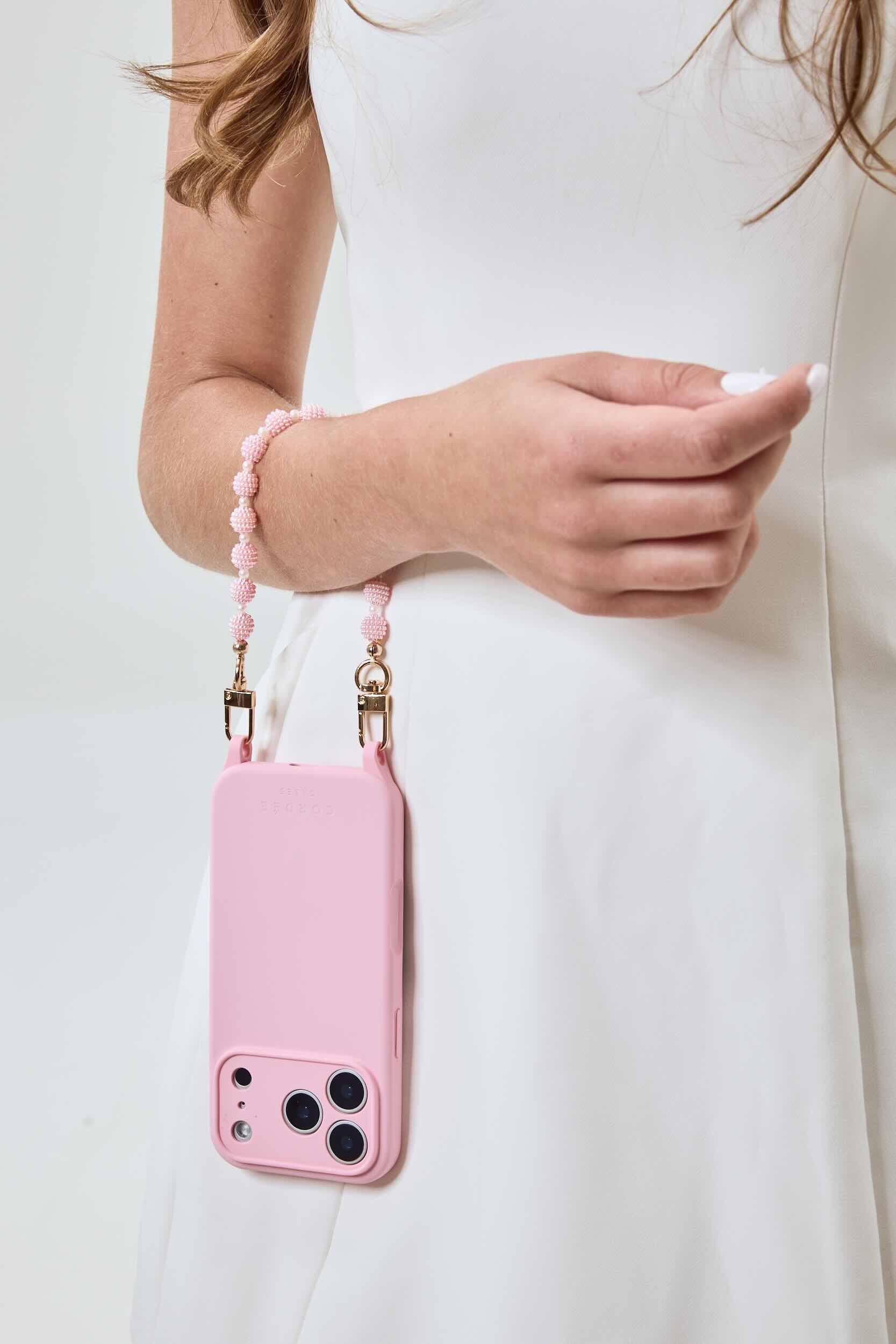 Berry Phone Chain Set Blush