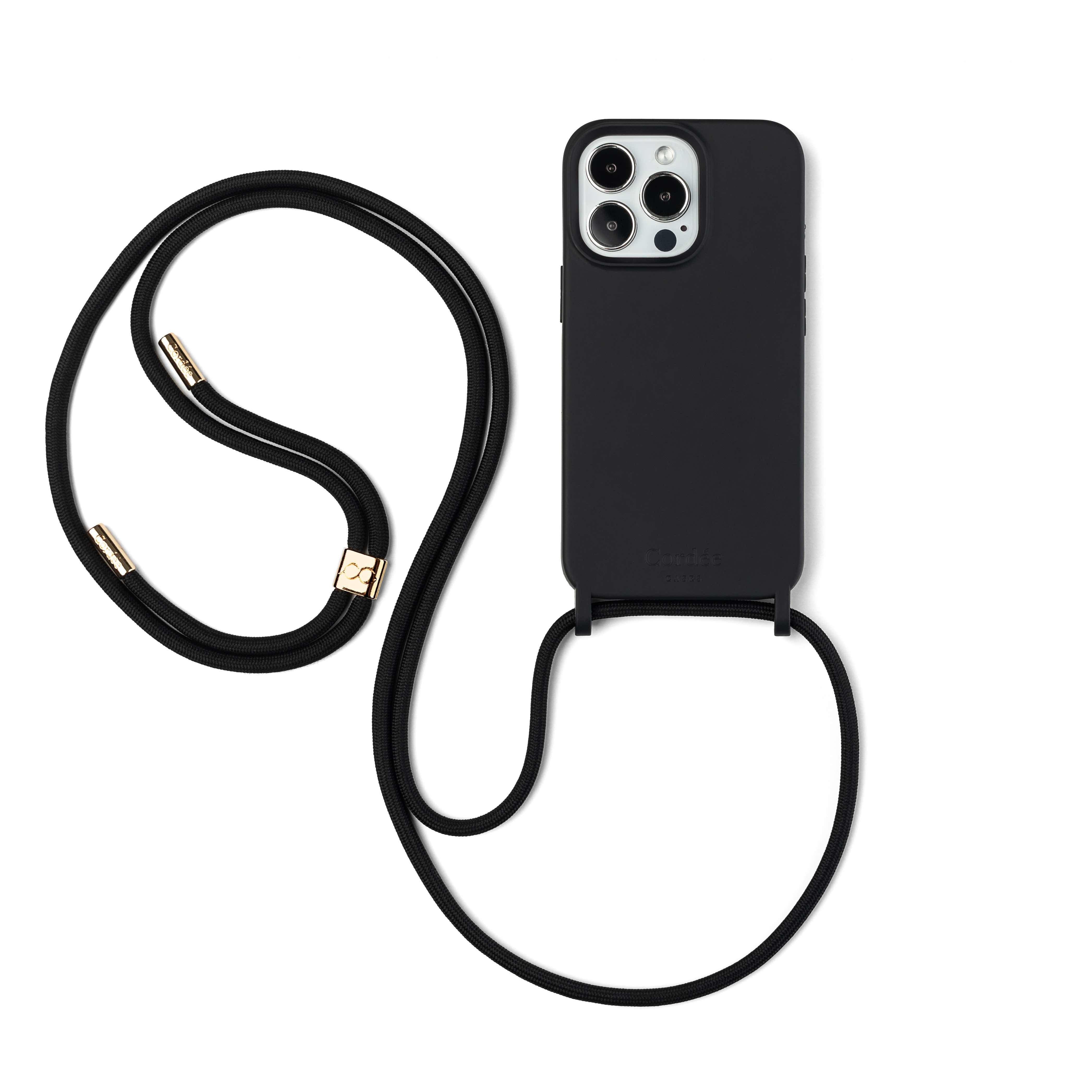 Cairo Phone Strap Set Black - Cordée Cases