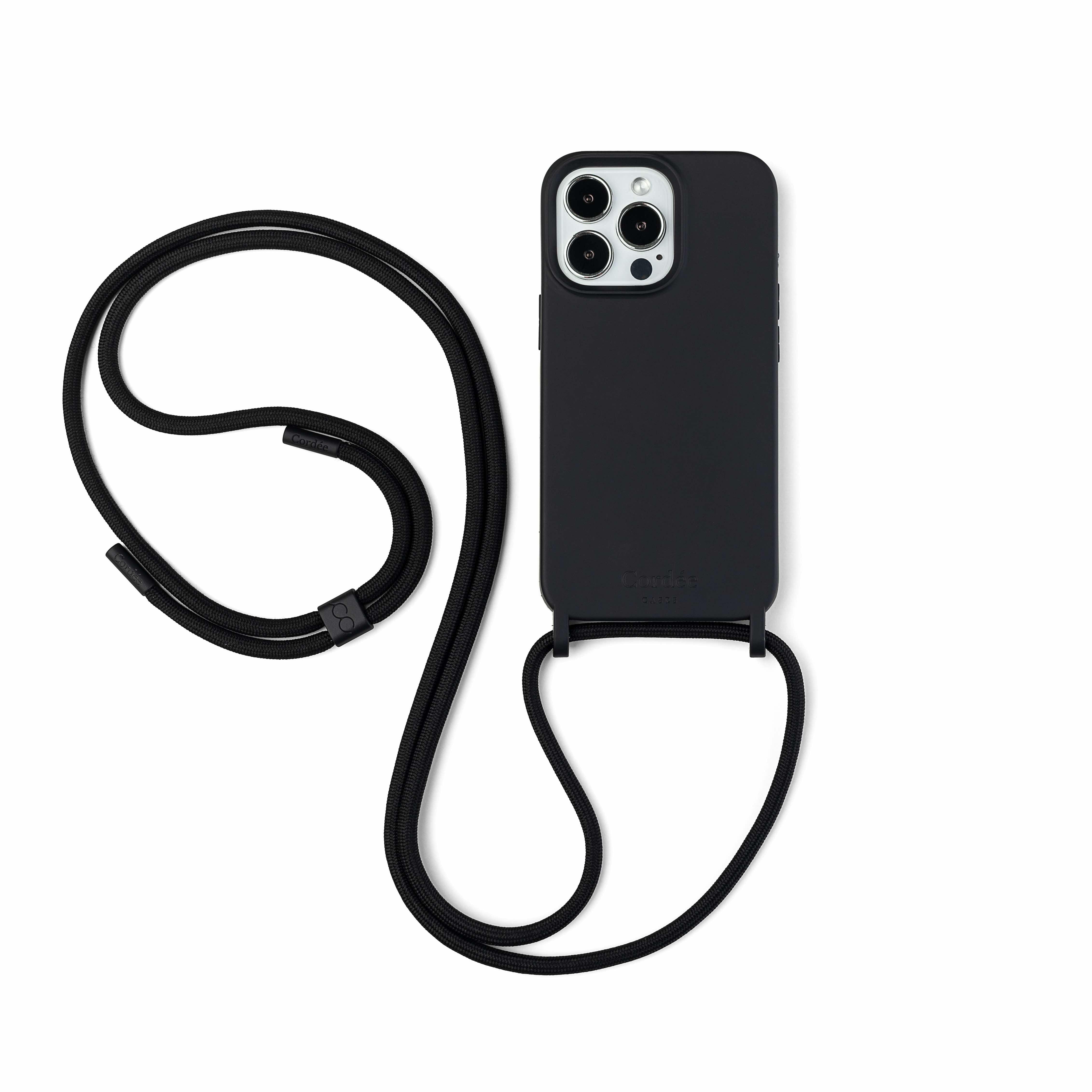Cairo Phone Strap Set Black - Cordée Cases
