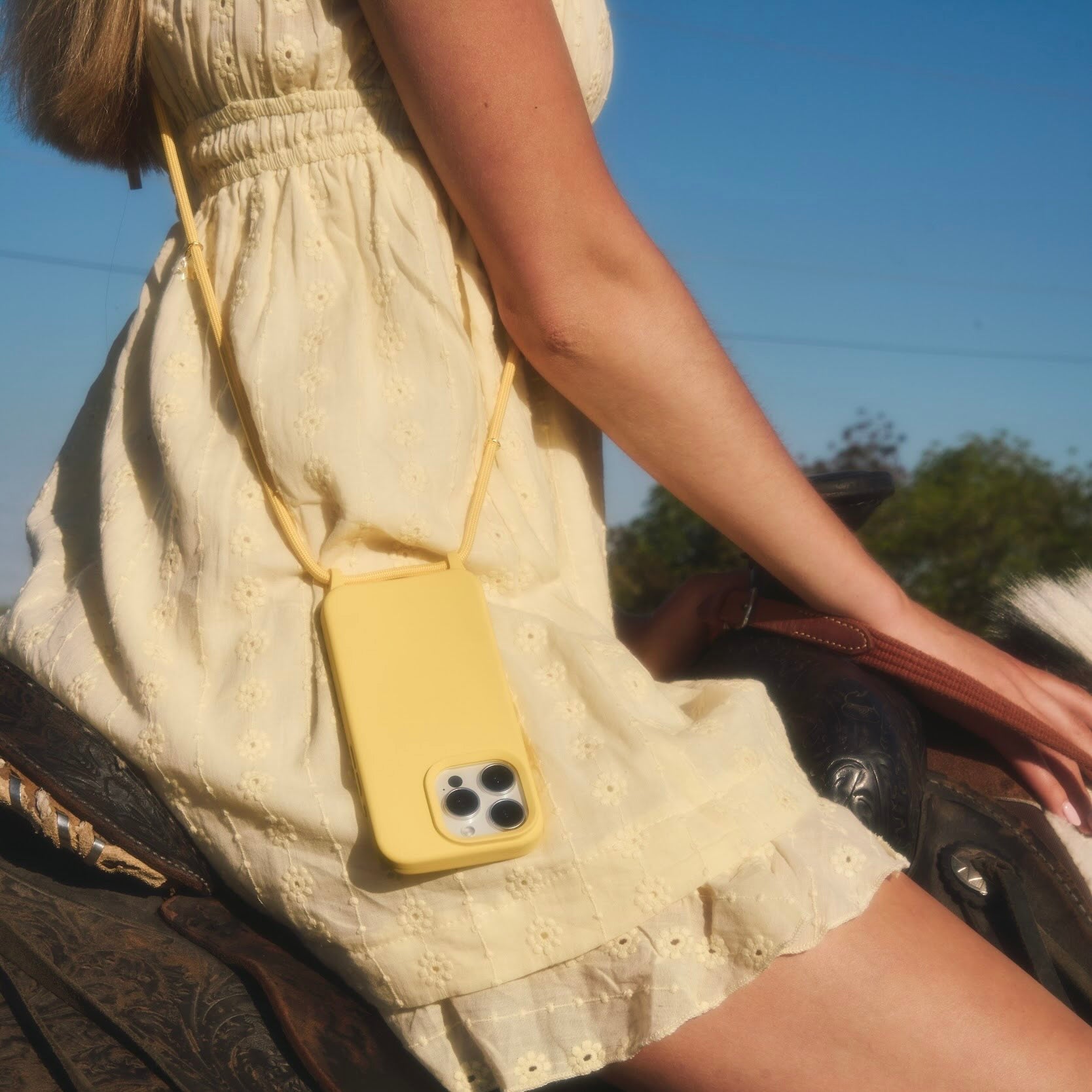 Cairo Phone Strap Set Butter Yellow