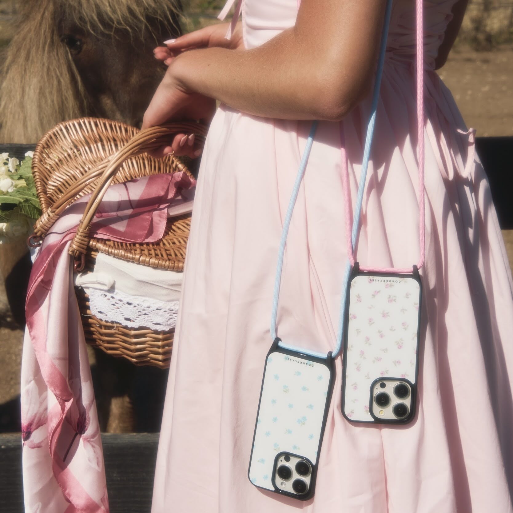 Cairo Phone Strap Set Floral Blush