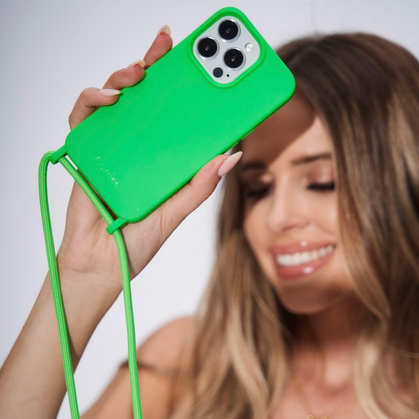 Cairo Phone Strap Set Neon Green - Cordée Cases