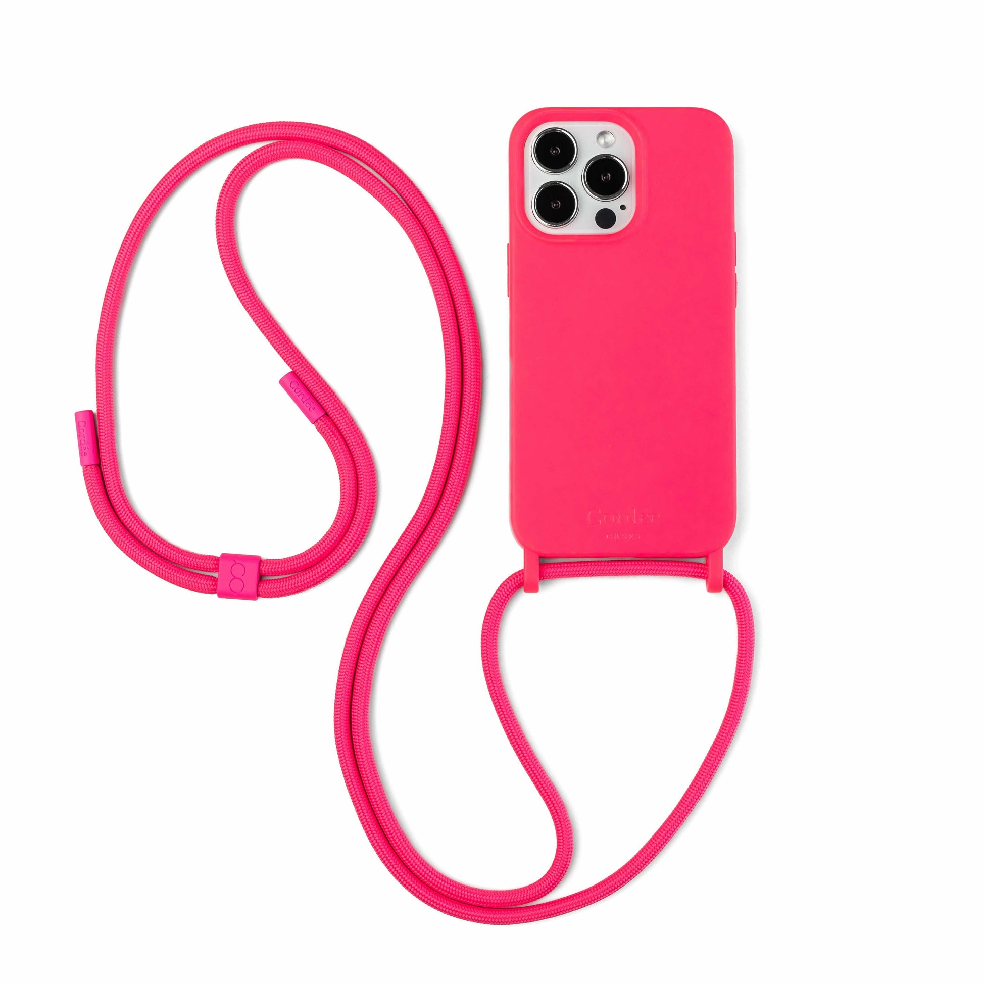 Cairo Phone Strap Set Neon Pink - Cordée Cases