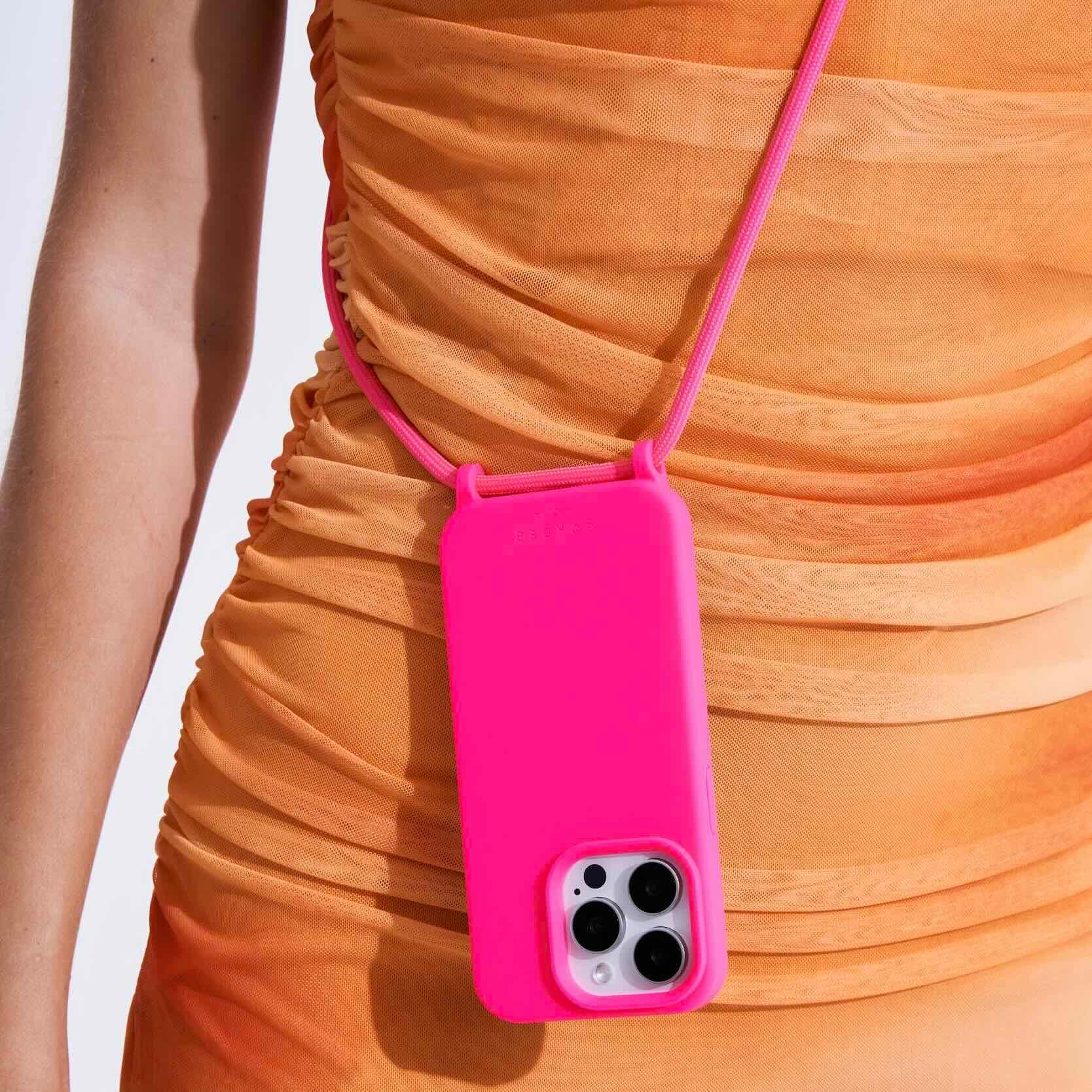 Cairo Phone Strap Set Neon Pink - Cordée Cases