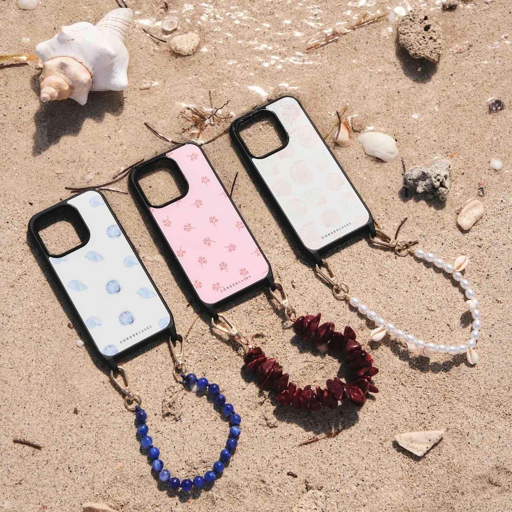 Red Coral Phone Wristlet