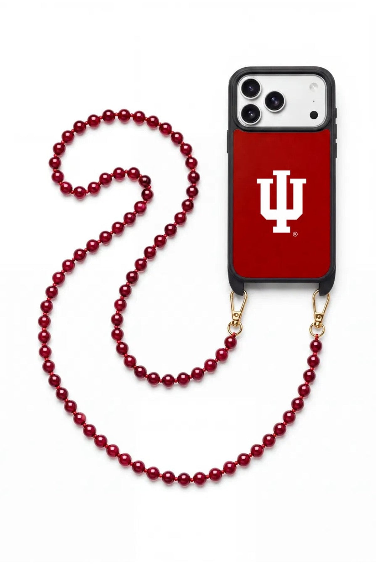 Indiana University Crossbody Phone Chain Set Red