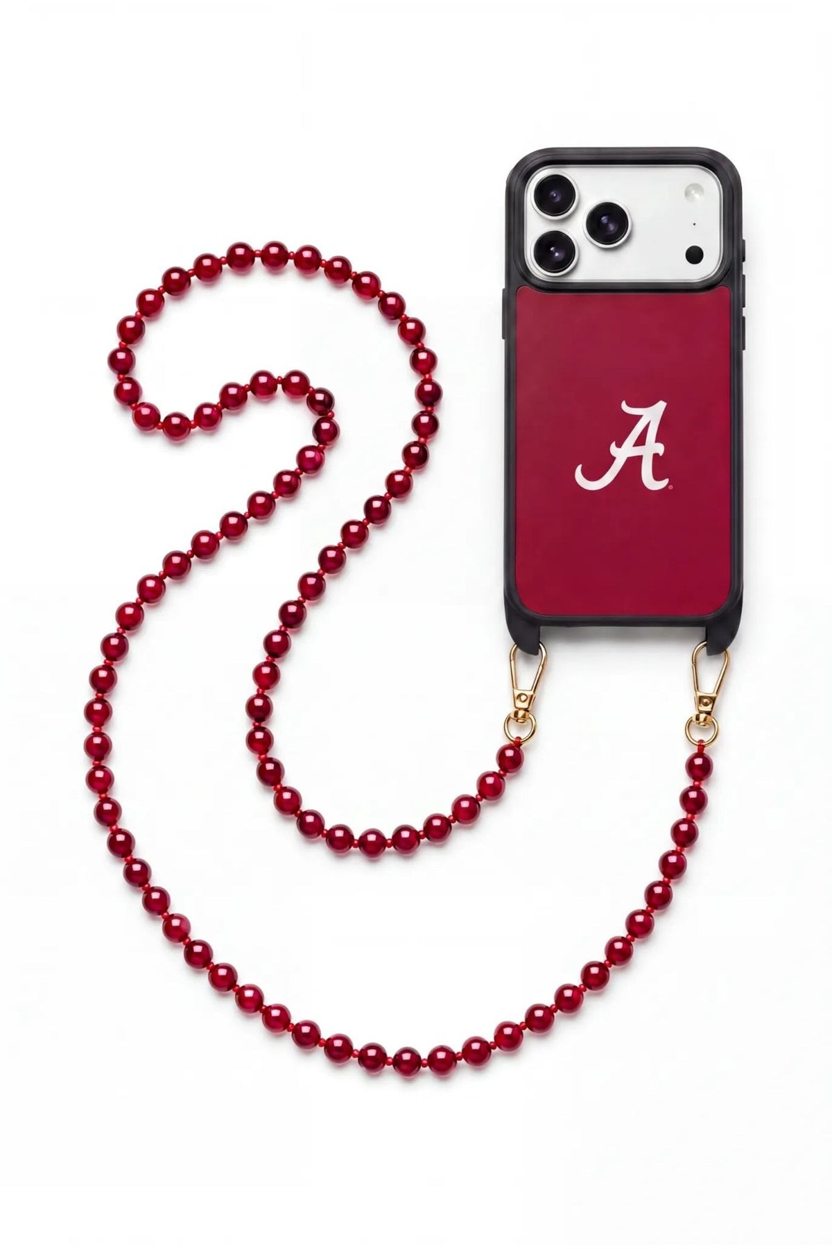 University of Alabama Crossbody Phone Chain Set Red