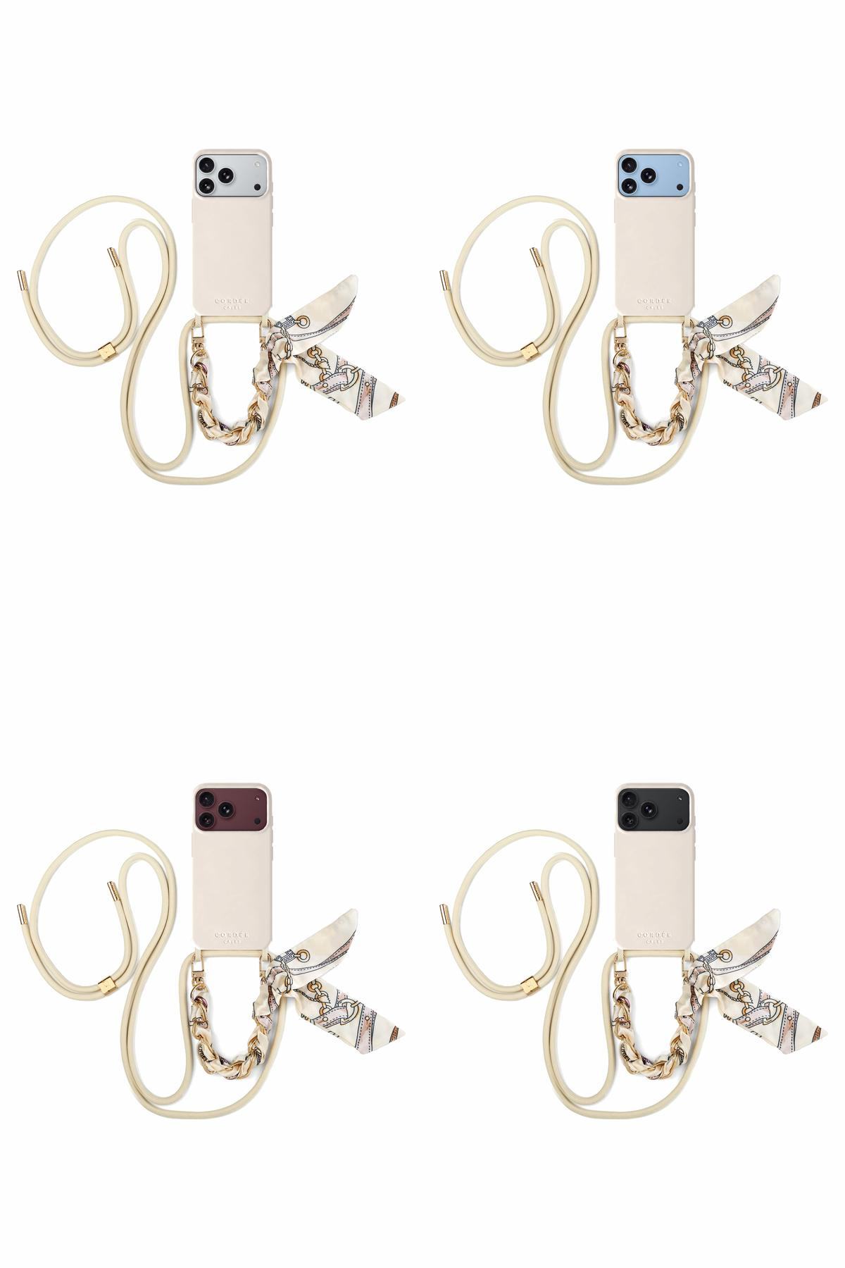 Lima Phone Strap Set Ivory iPhone 18 Pro All Colors - Cordée Cases