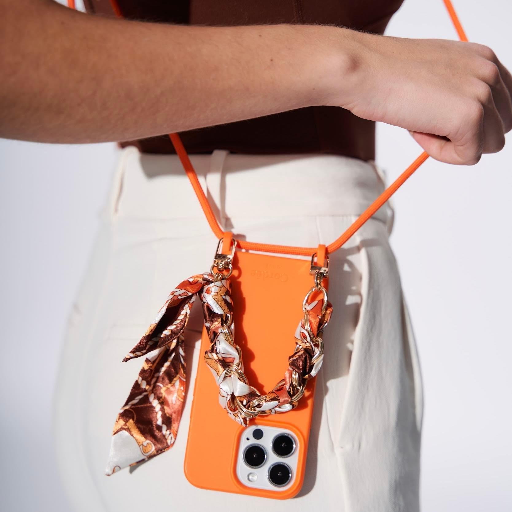 Lima Phone Strap Set Orange - Cordée Cases