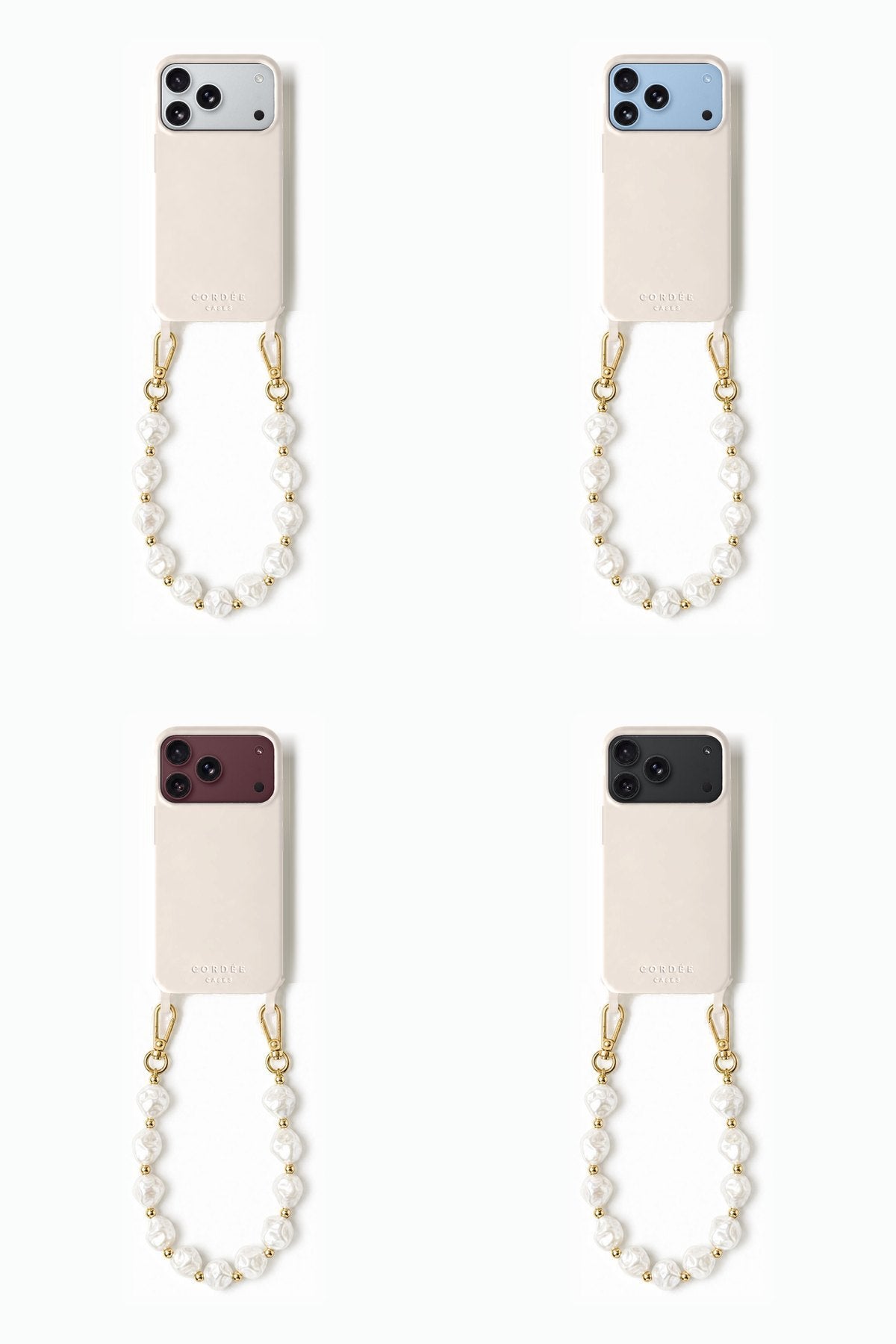 Lune Baroque Pearl Phone Chain Set iPhone 18 Pro All Colors - Cordée Cases