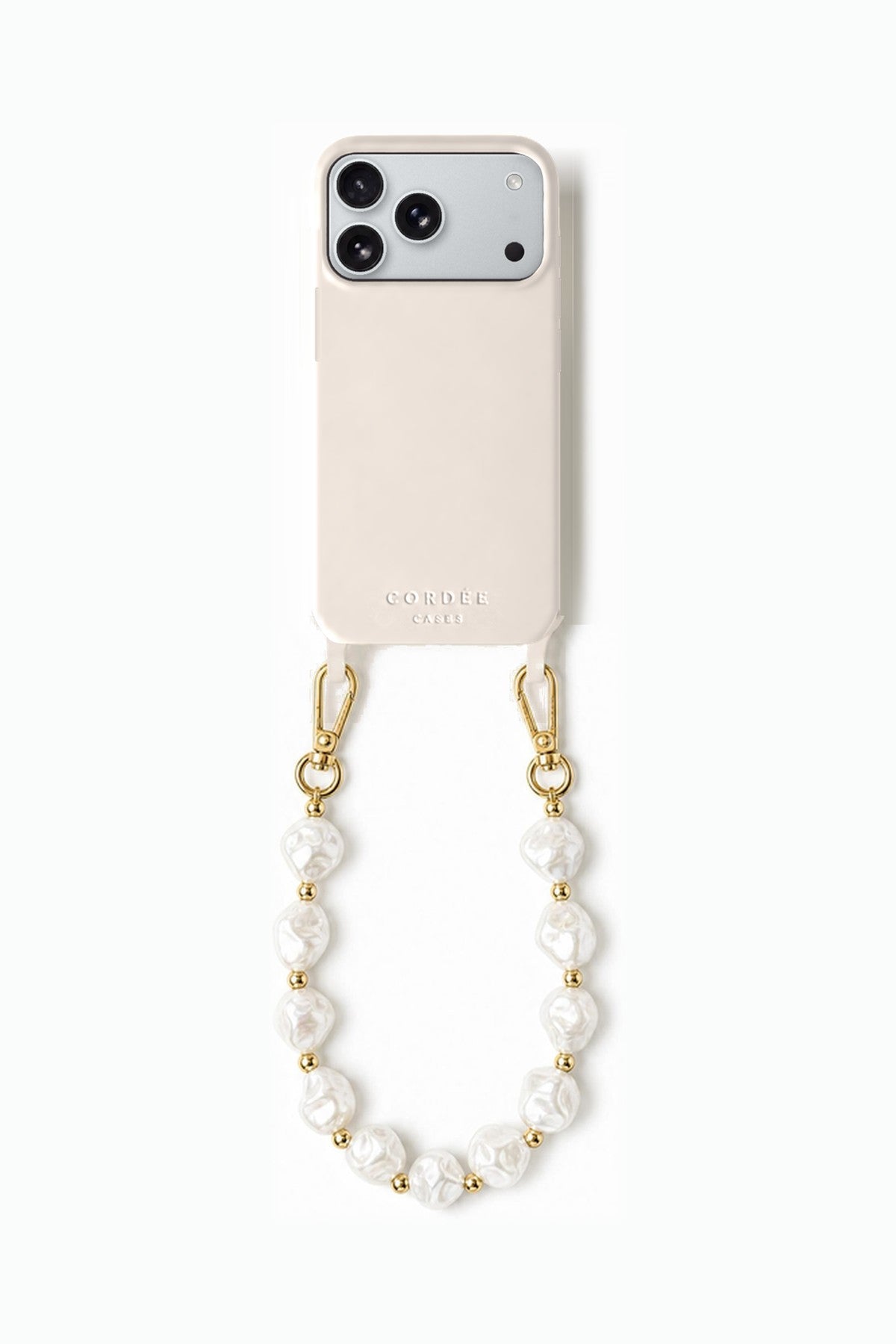 Lune Baroque Pearl Phone Chain Set iPhone 18 Pro Open Face - Cordée Cases