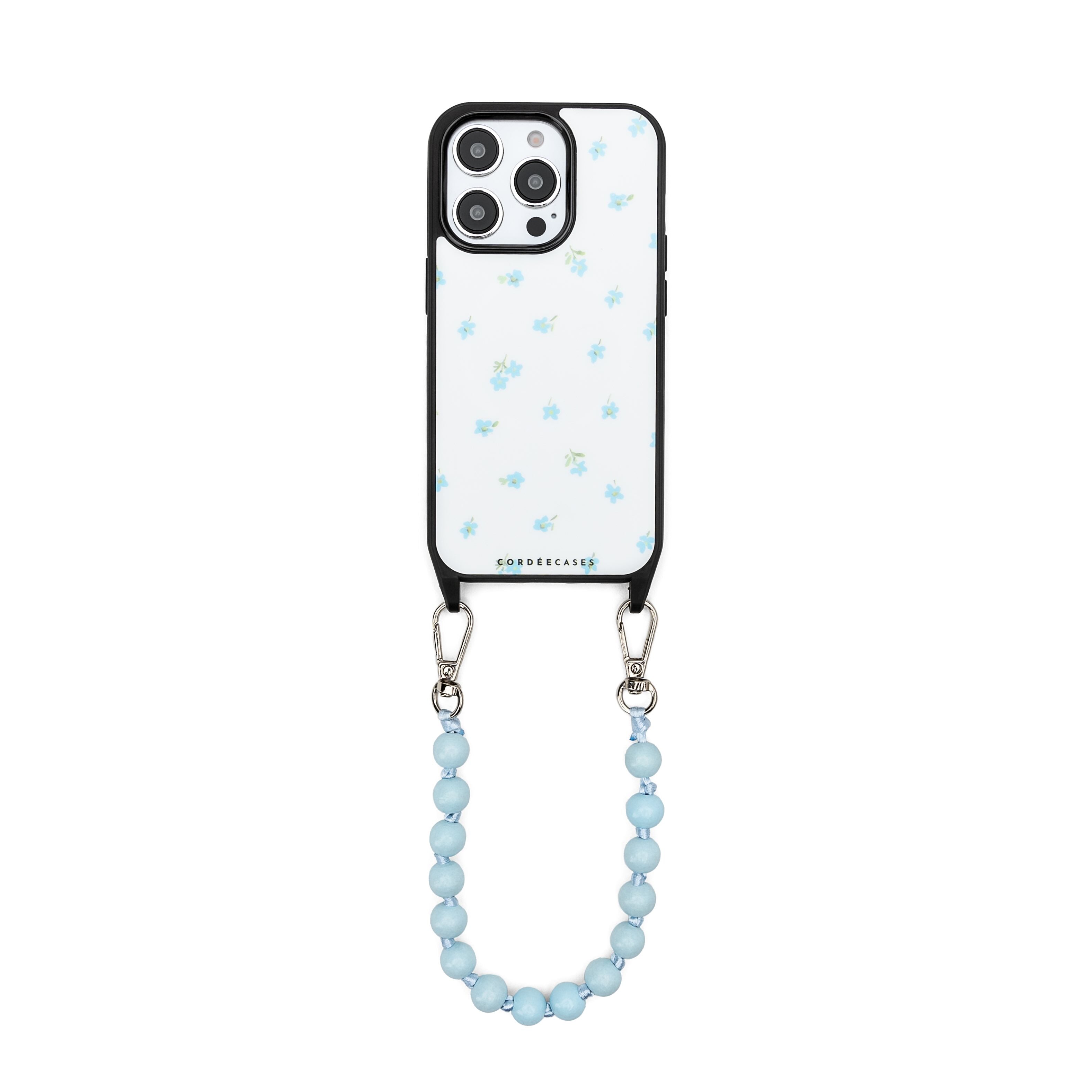 Peony Picnic Phone Wristlet Set Powder Blue