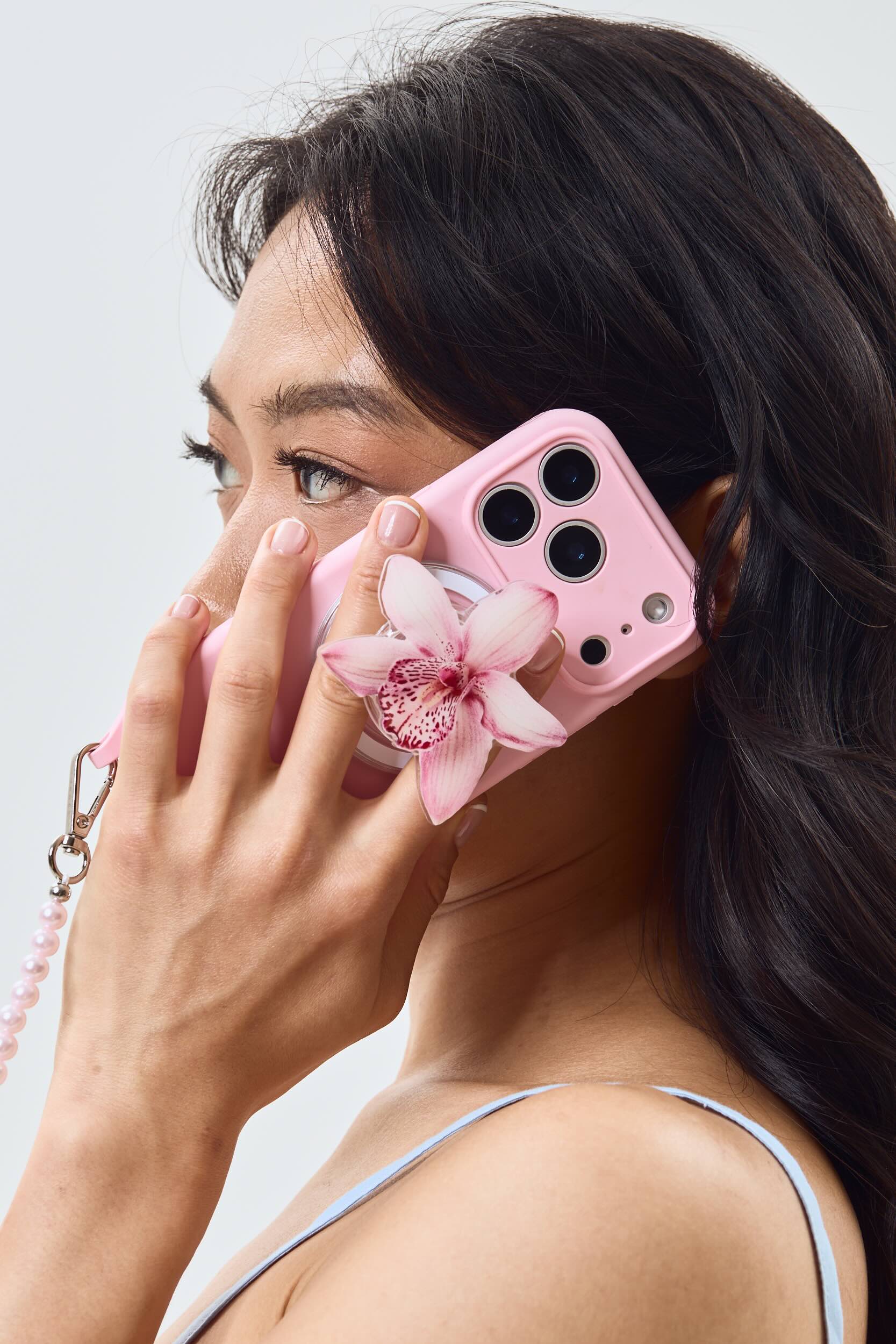 Pink Orchid Magnetic Phone Grip