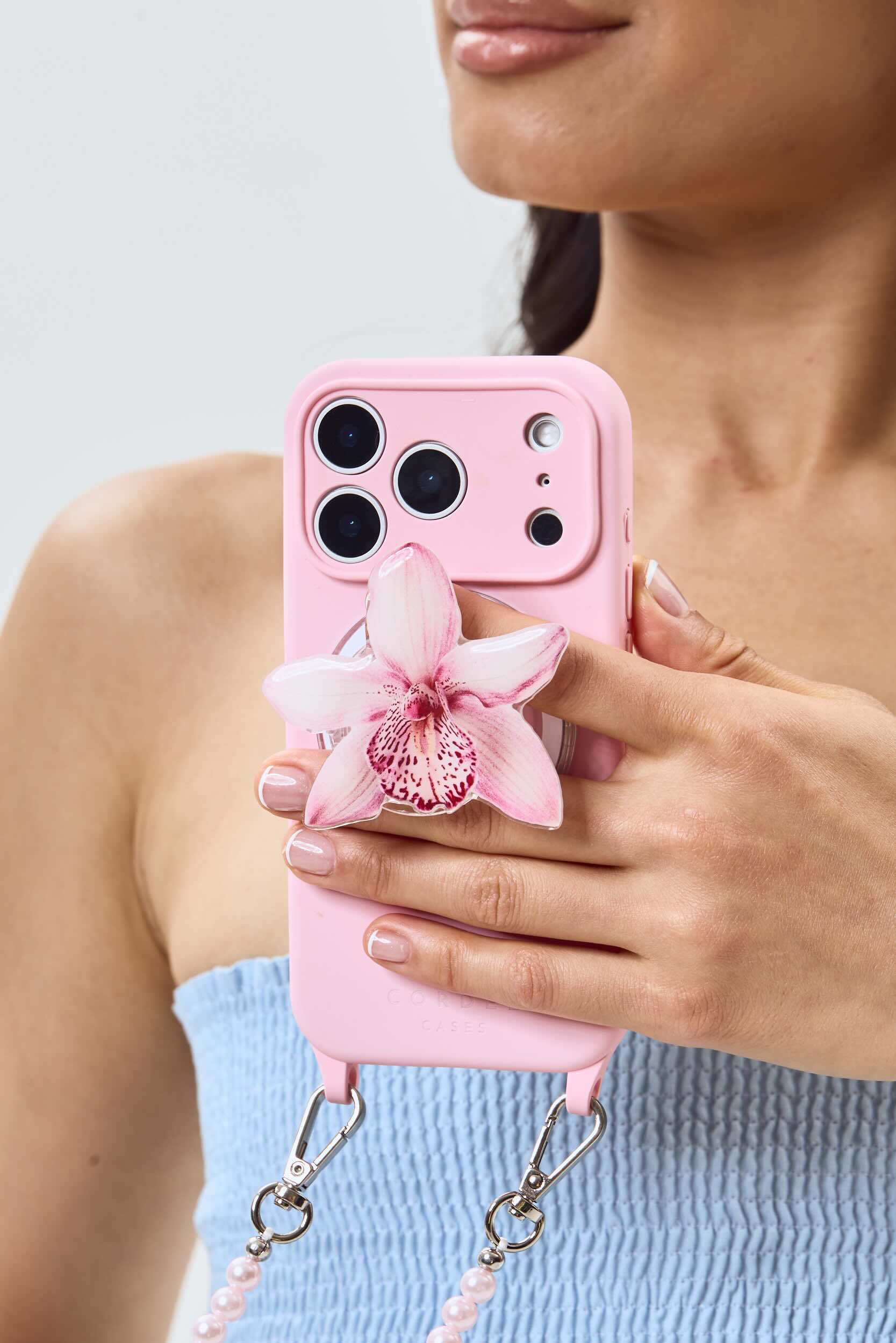 Pink Orchid Magnetic Phone Grip