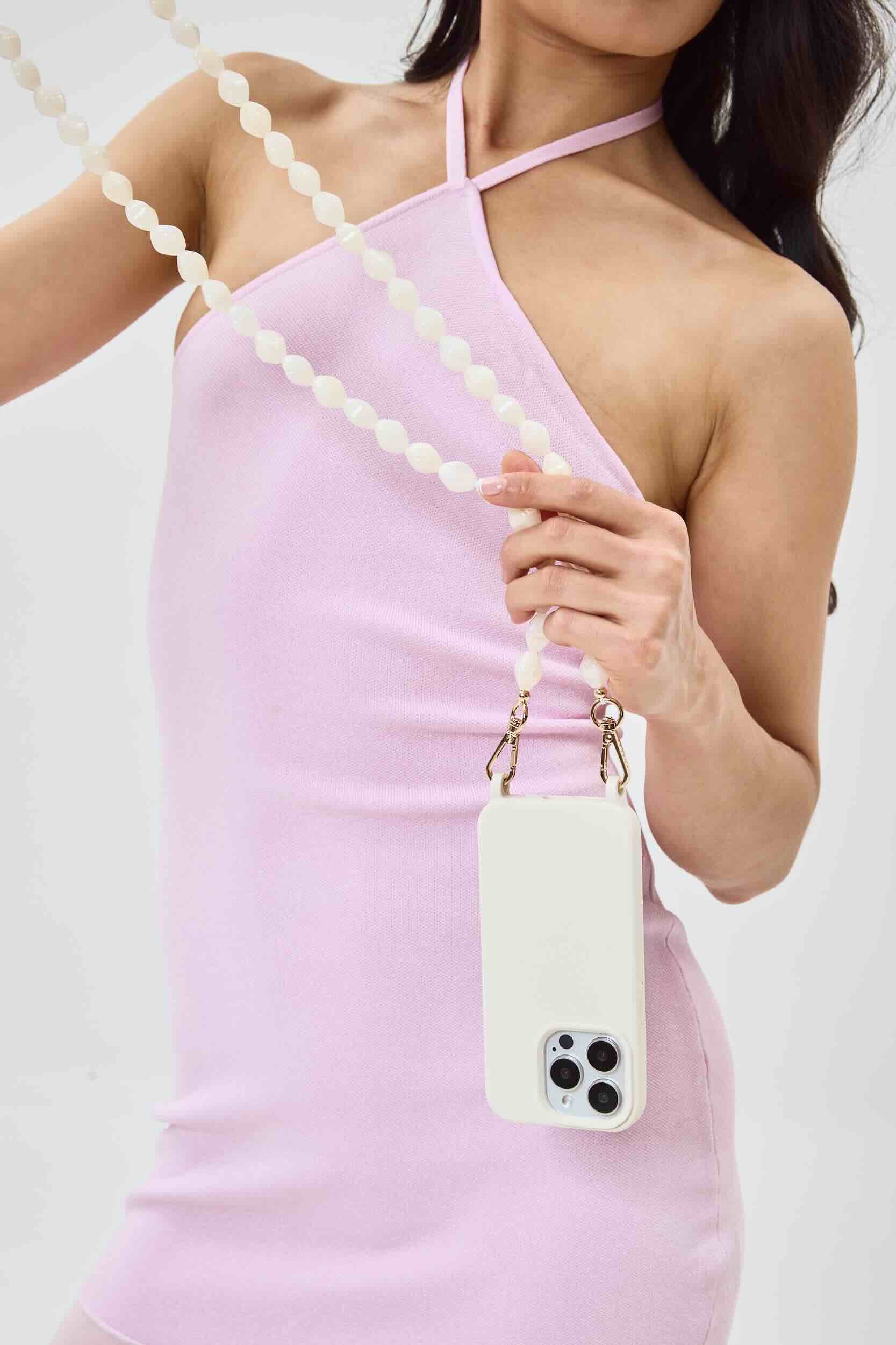 Valerie Phone Chain Ivory