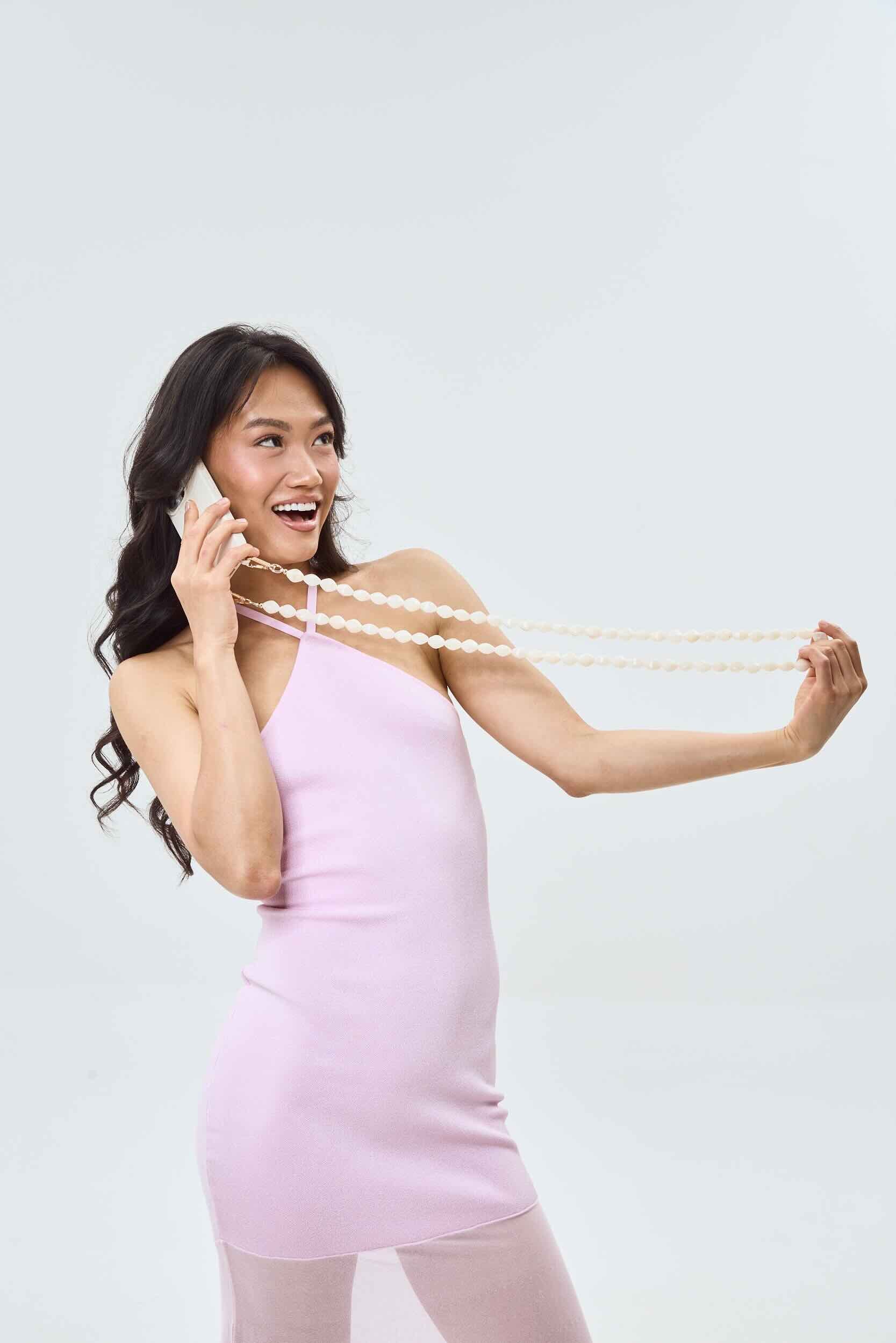 Valerie Phone Chain Ivory