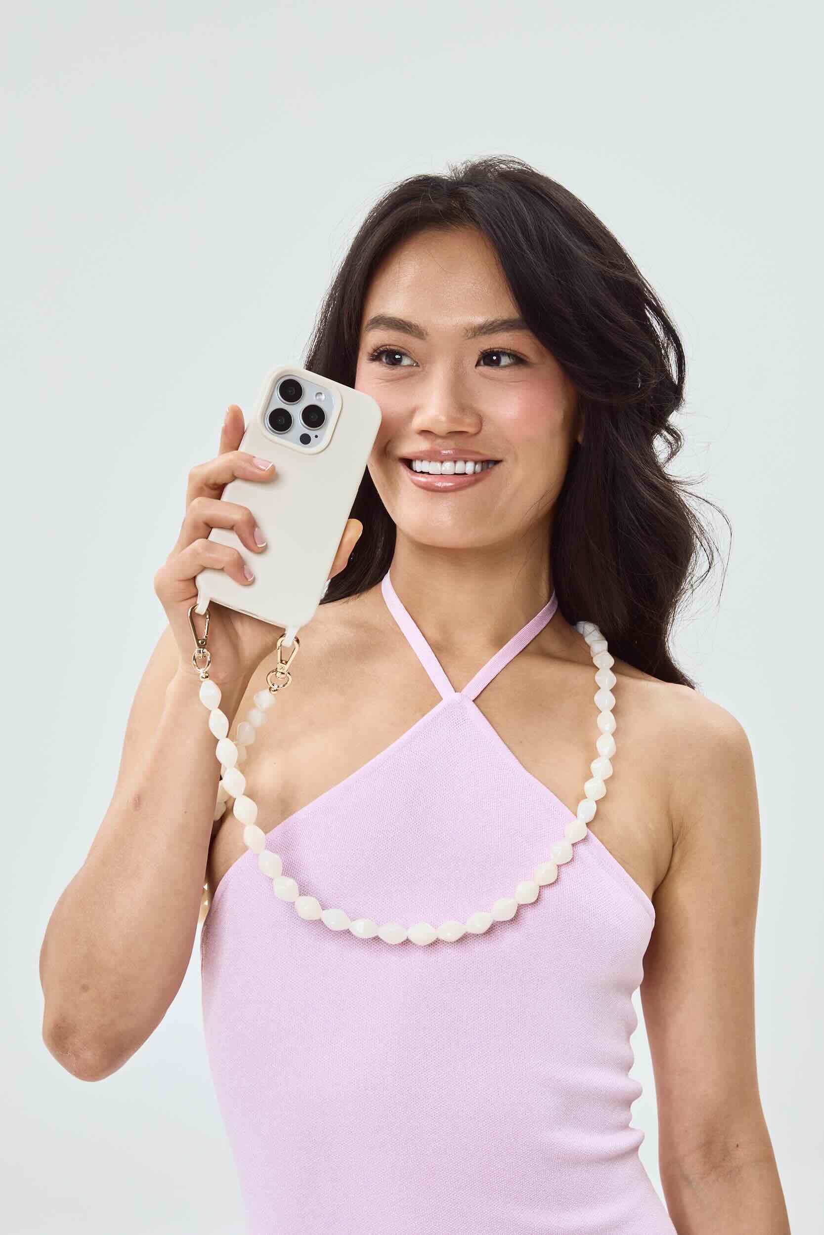 Valerie Phone Chain Ivory