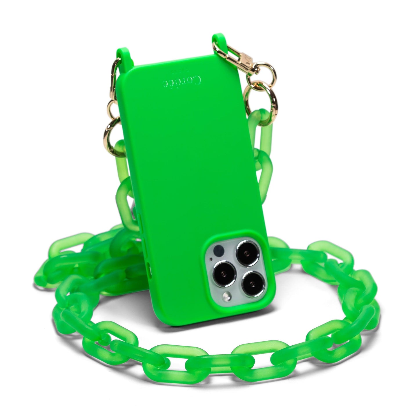 Icy Phone Chain Neon Green - Cordée Cases