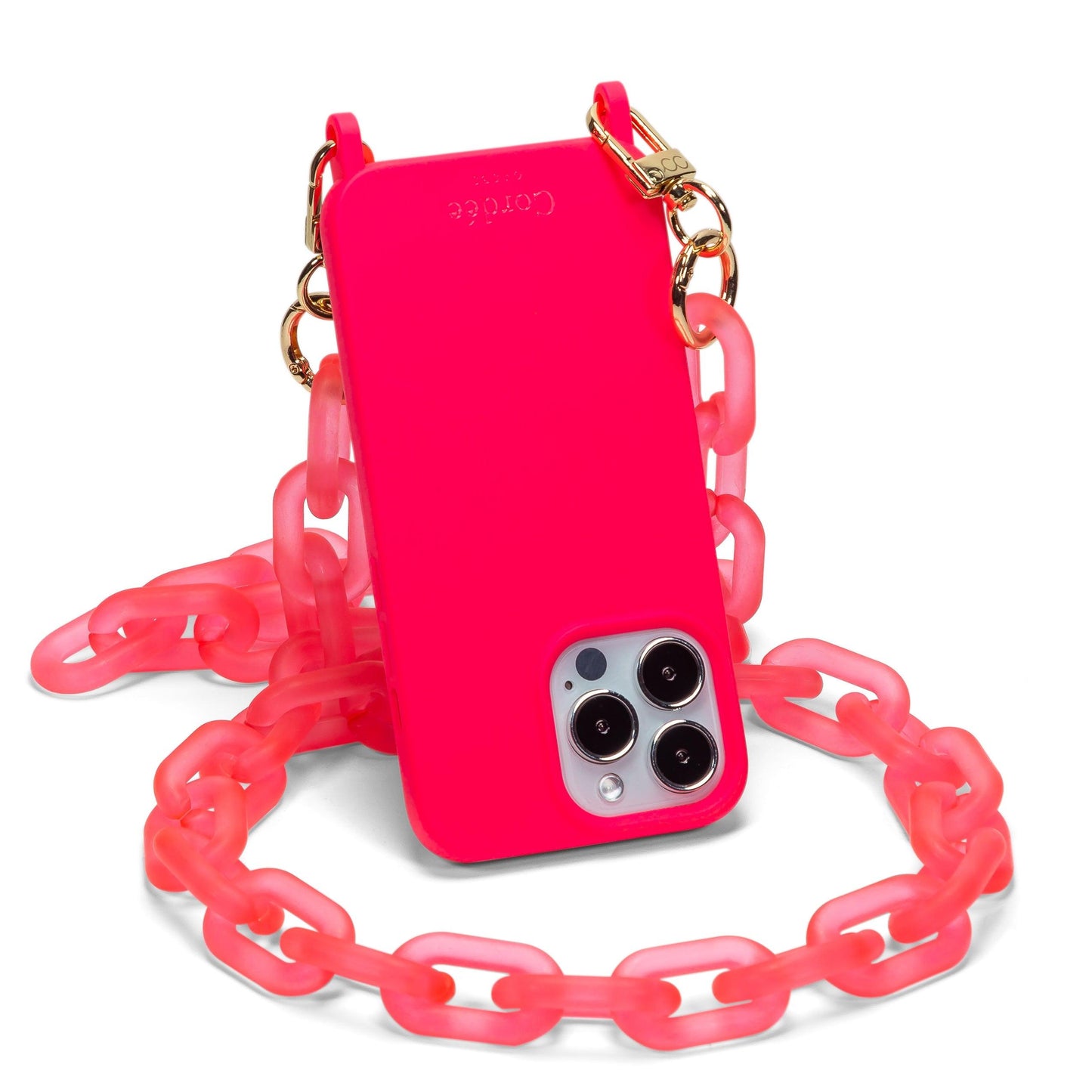 Icy Phone Chain Neon Pink