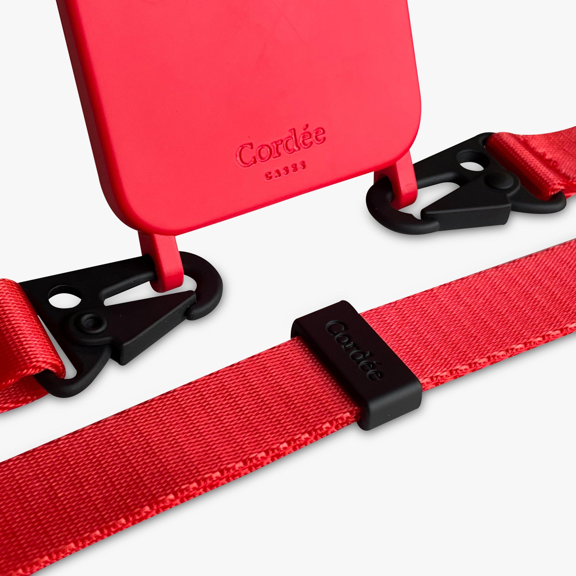 Carabiner Strap + Silicone Case Red