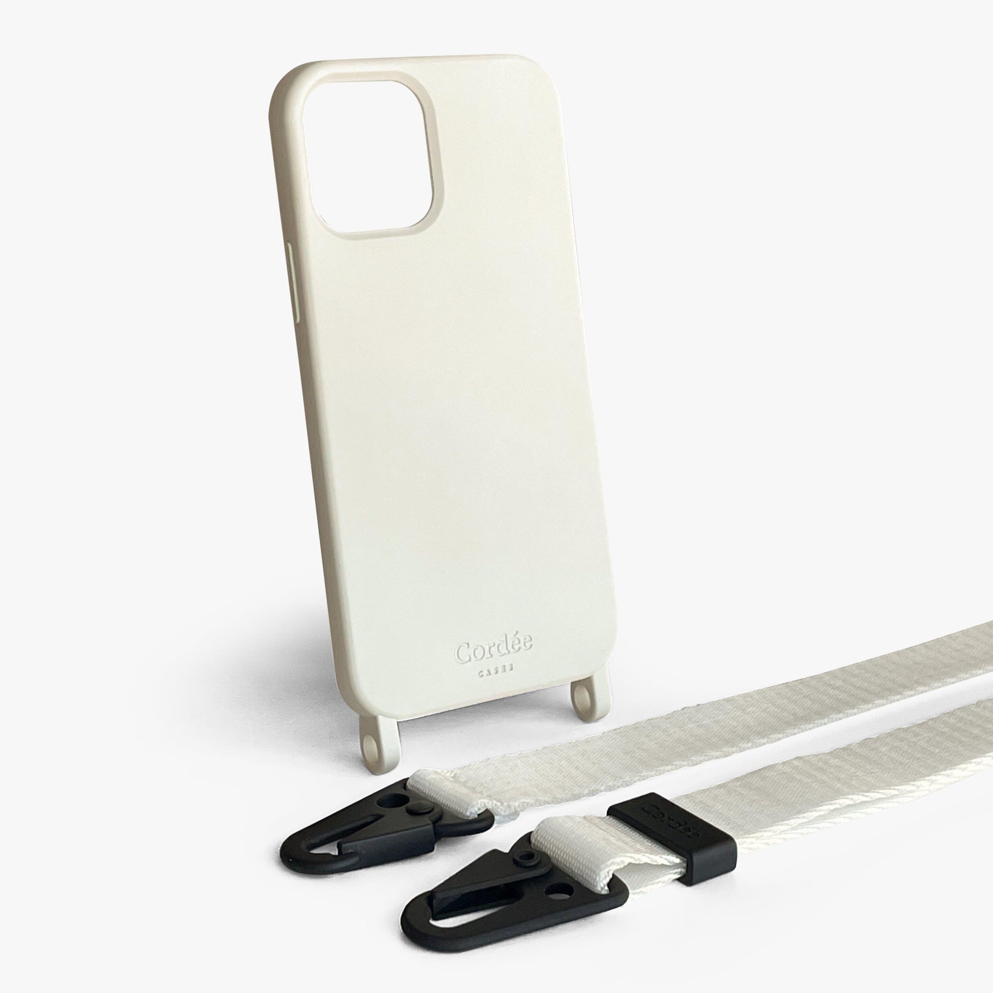 Carabiner Strap + Silicone Case Ivory