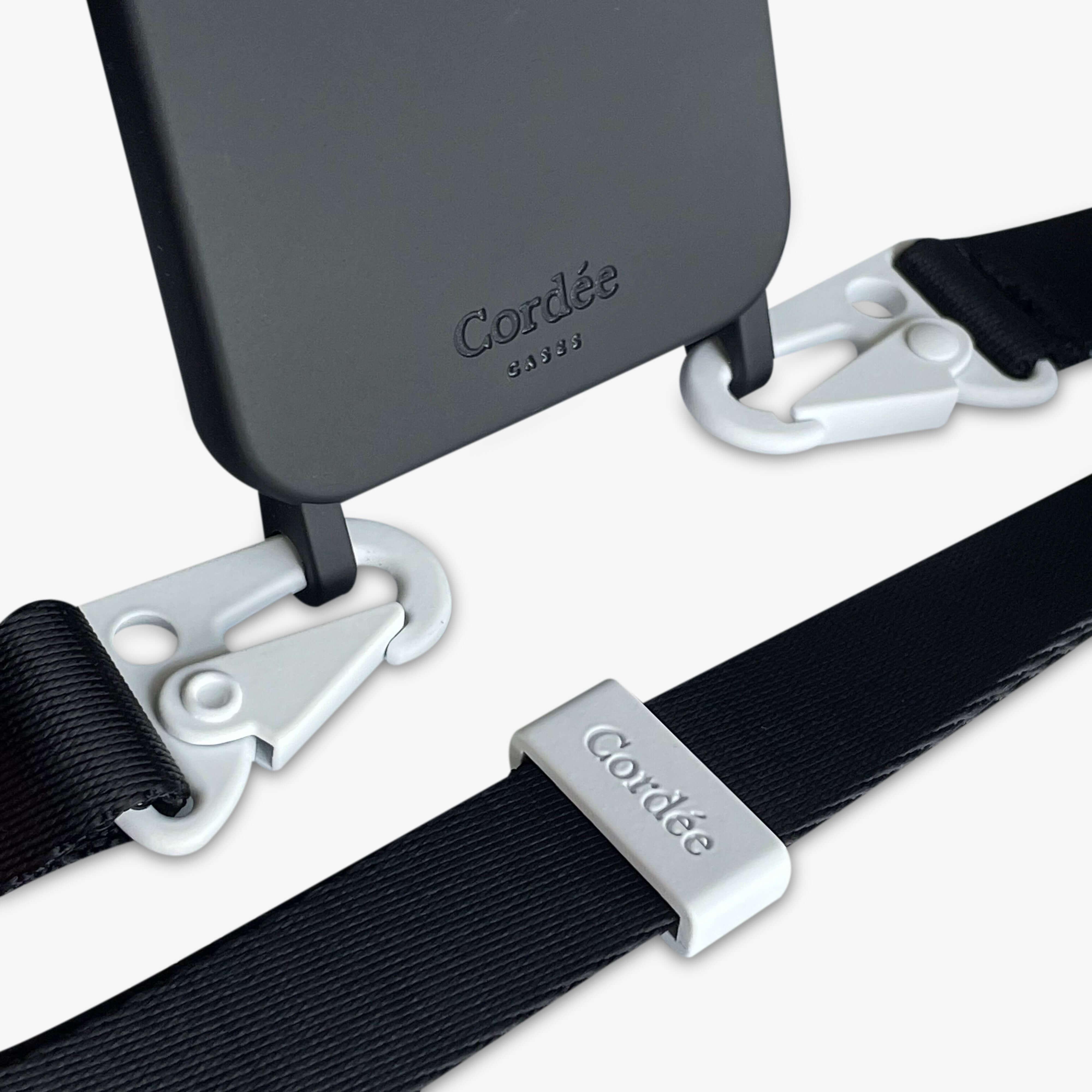 Carabiner Strap + Silicone Case Black