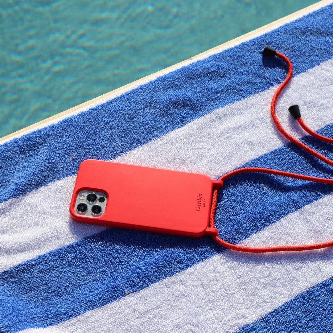 Minimal Phone Strap Red - Cordée Cases